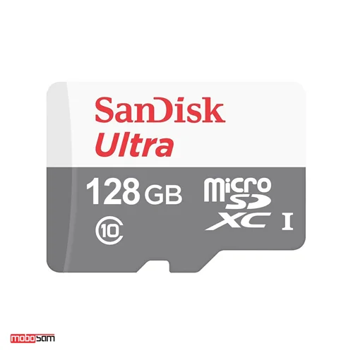کارت حافظه microSDXC سن دیسک مدل Ultra کلاس 10 استاندارد UHS-I سرعت 100MBps ظرفیت 128 گیگابایت به همراه آداپتور SD